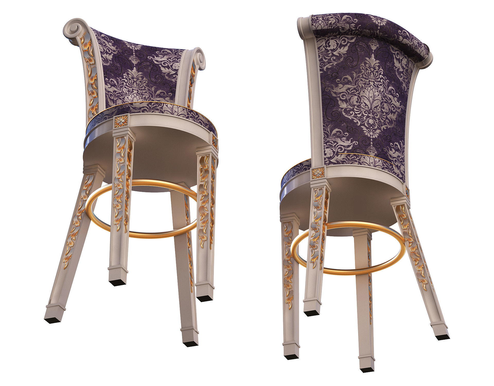 Classic Furniture Collection Low-poly 3D model_2