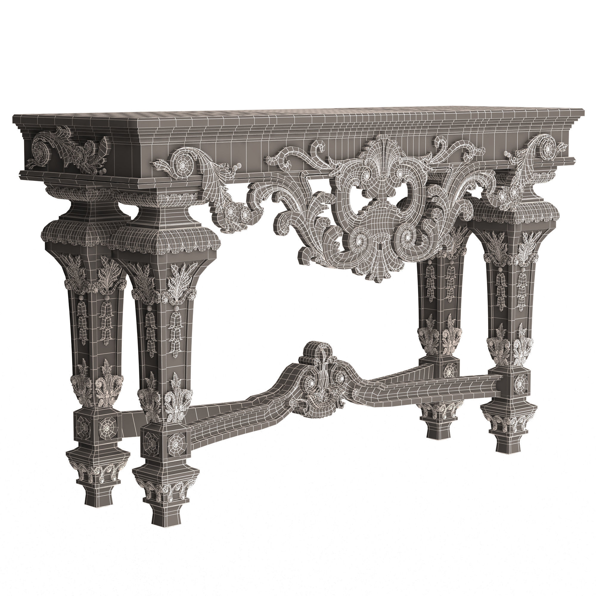 Classic Furniture Collection Low-poly 3D model_53