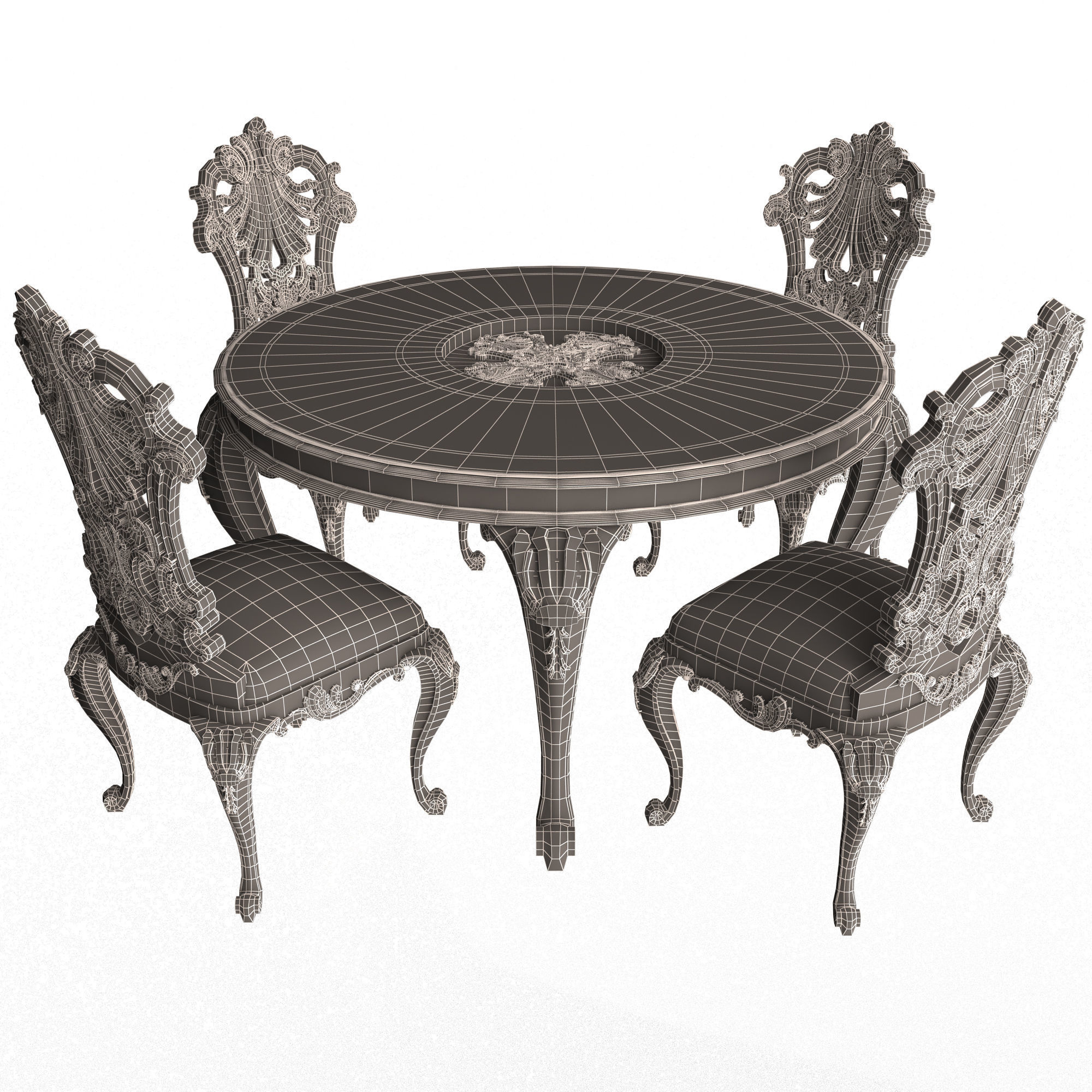 Classic Furniture Collection Low-poly 3D model_52