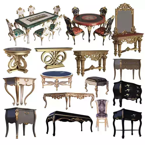 Classic Furniture Collection Low-poly 3D model