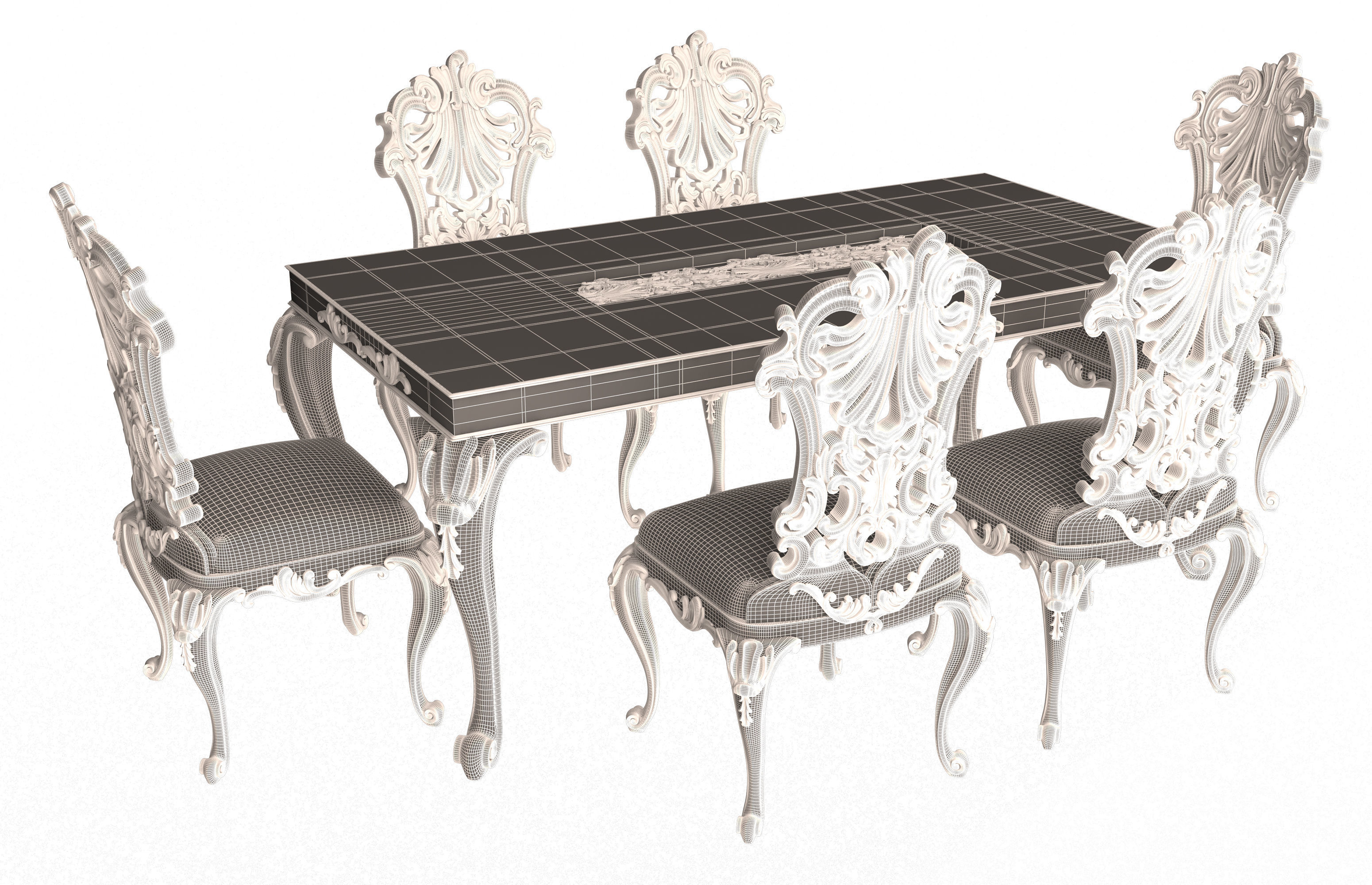 Classic Furniture Collection Low-poly 3D model_60