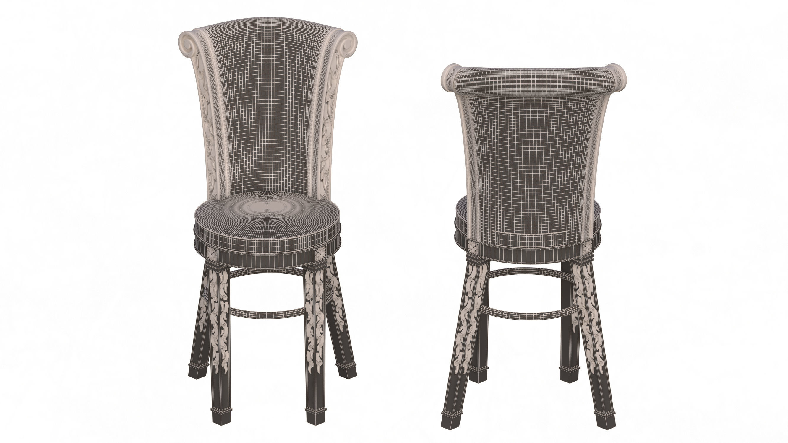 Classic Furniture Collection Low-poly 3D model_35