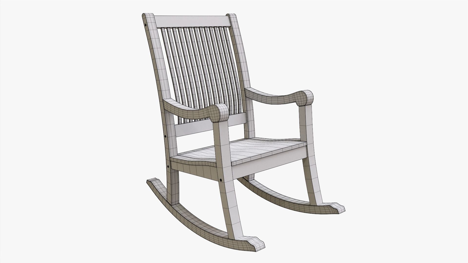 Rocking chair 02 3D model_5