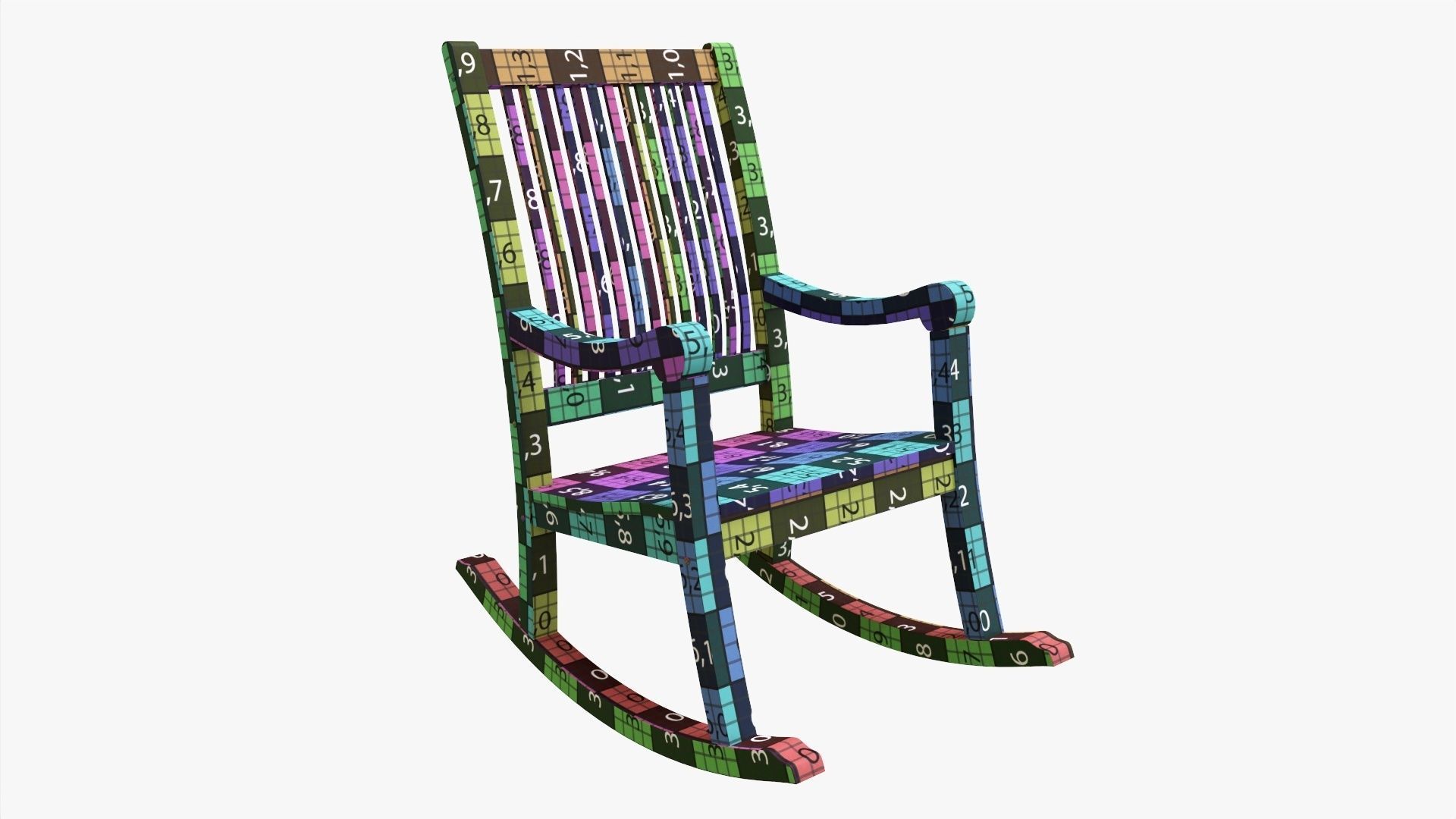 Rocking chair 02 3D model_6