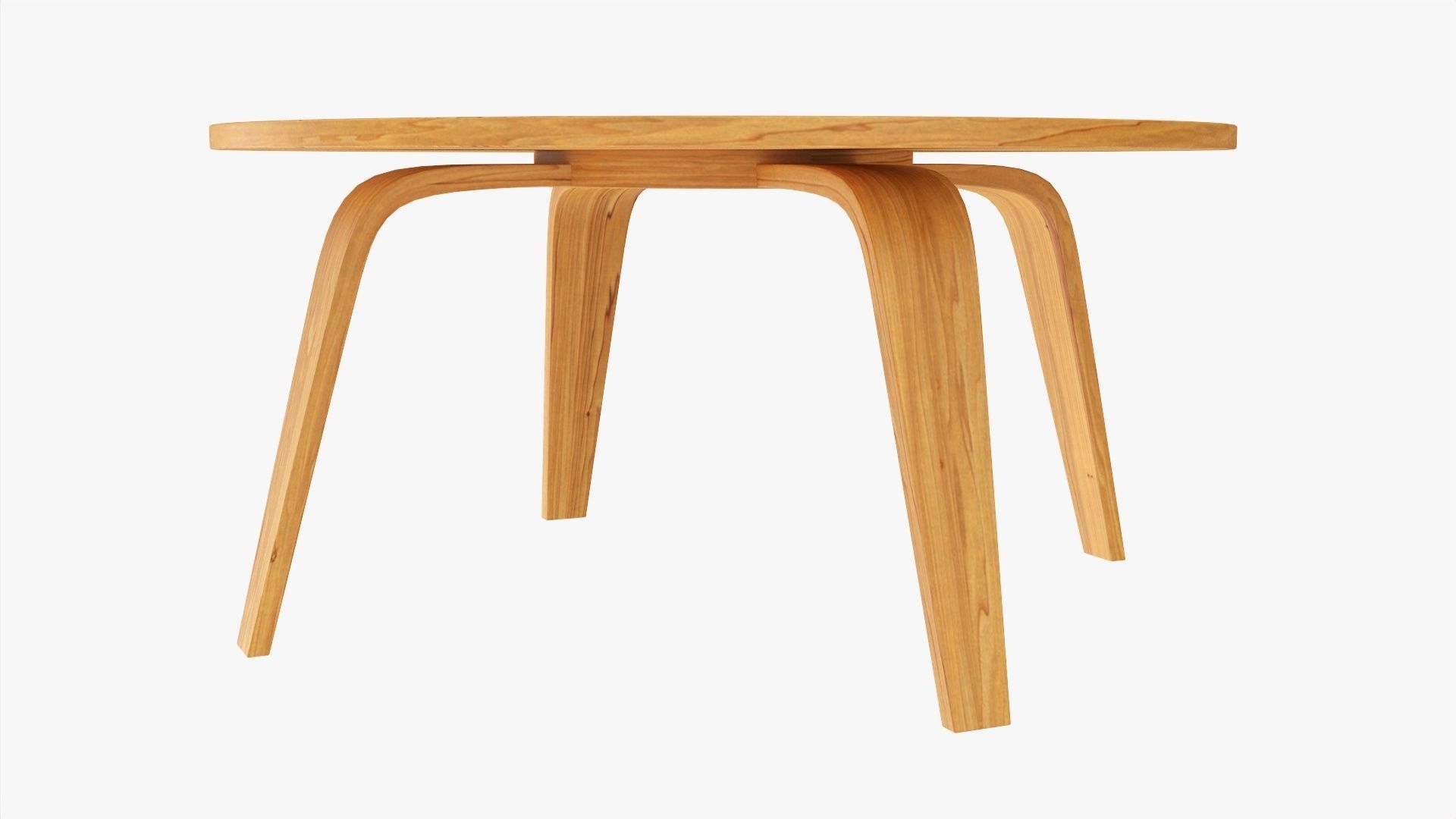 Round coffee table 02 3D model_2