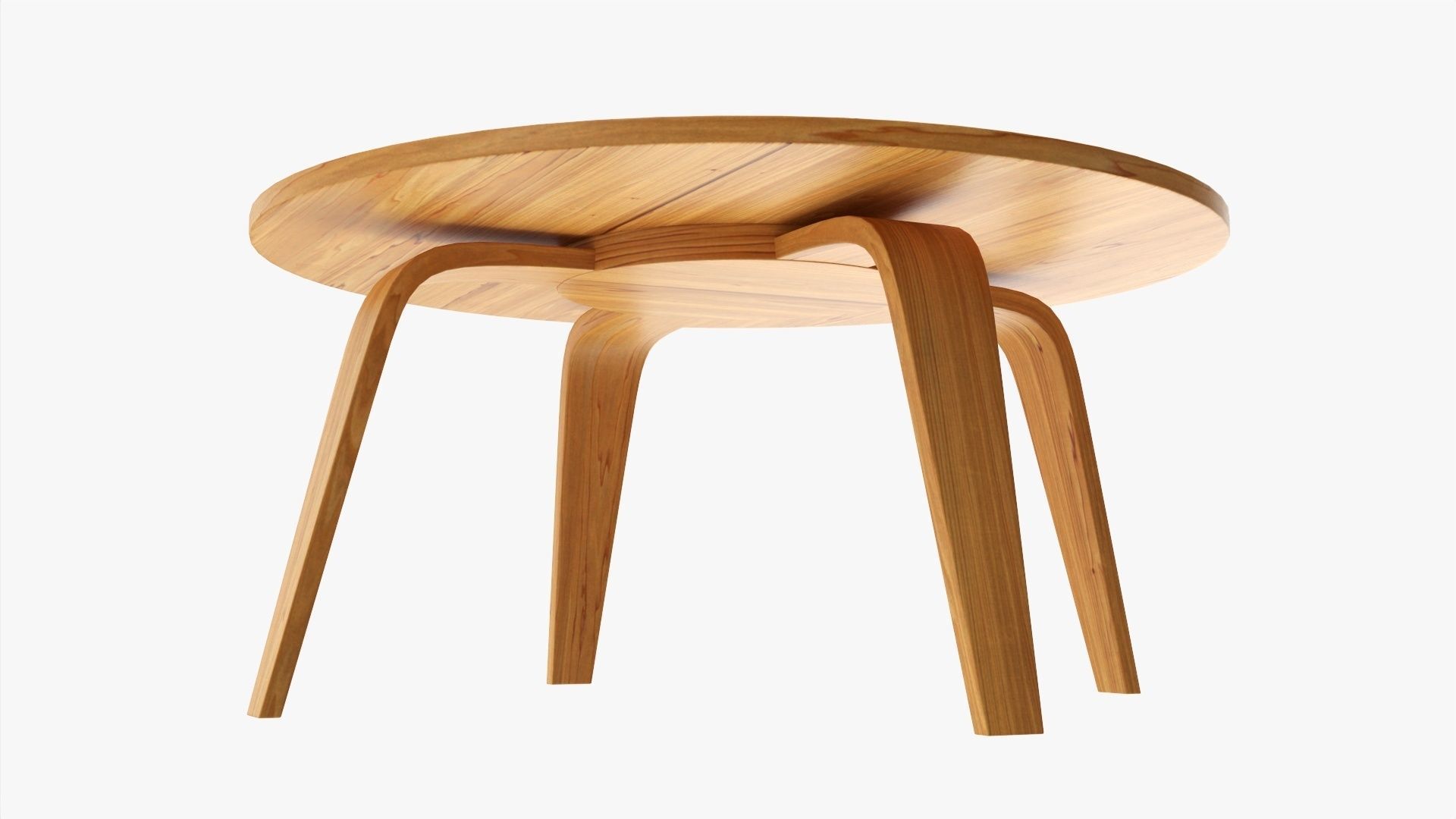 Round coffee table 02 3D model_1