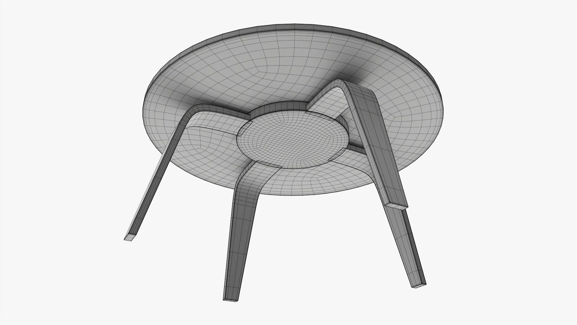 Round coffee table 02 3D model_6
