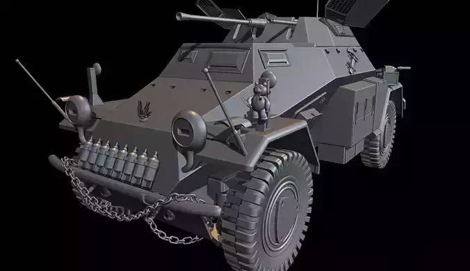 SDFKZ222 truck tanks 3D print model