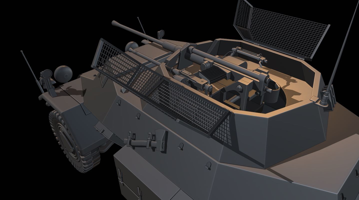 SDFKZ222 truck tanks 3D print model_3