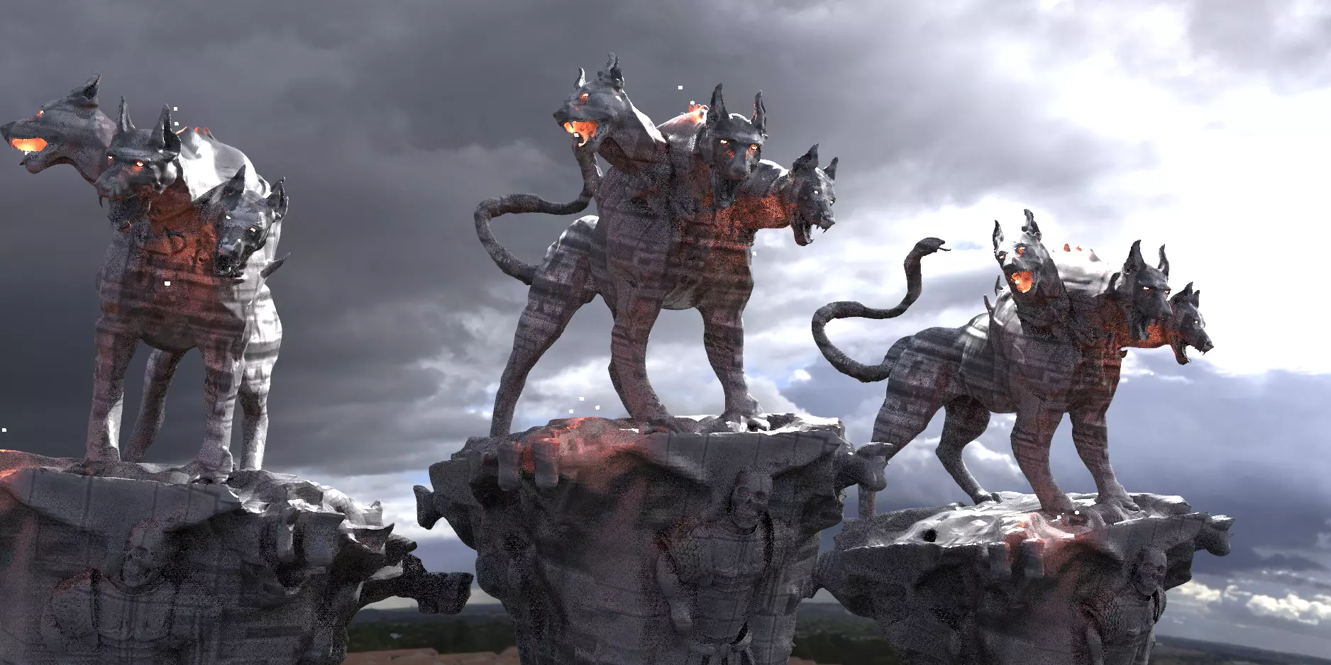 Cerberus sculpture 3D model
