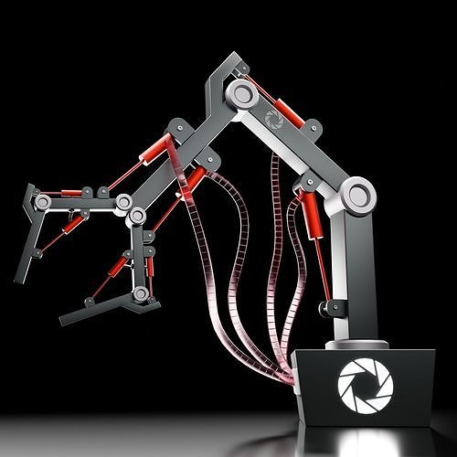 Arm-monipulator robotic arm with camera Free low-poly 3D model