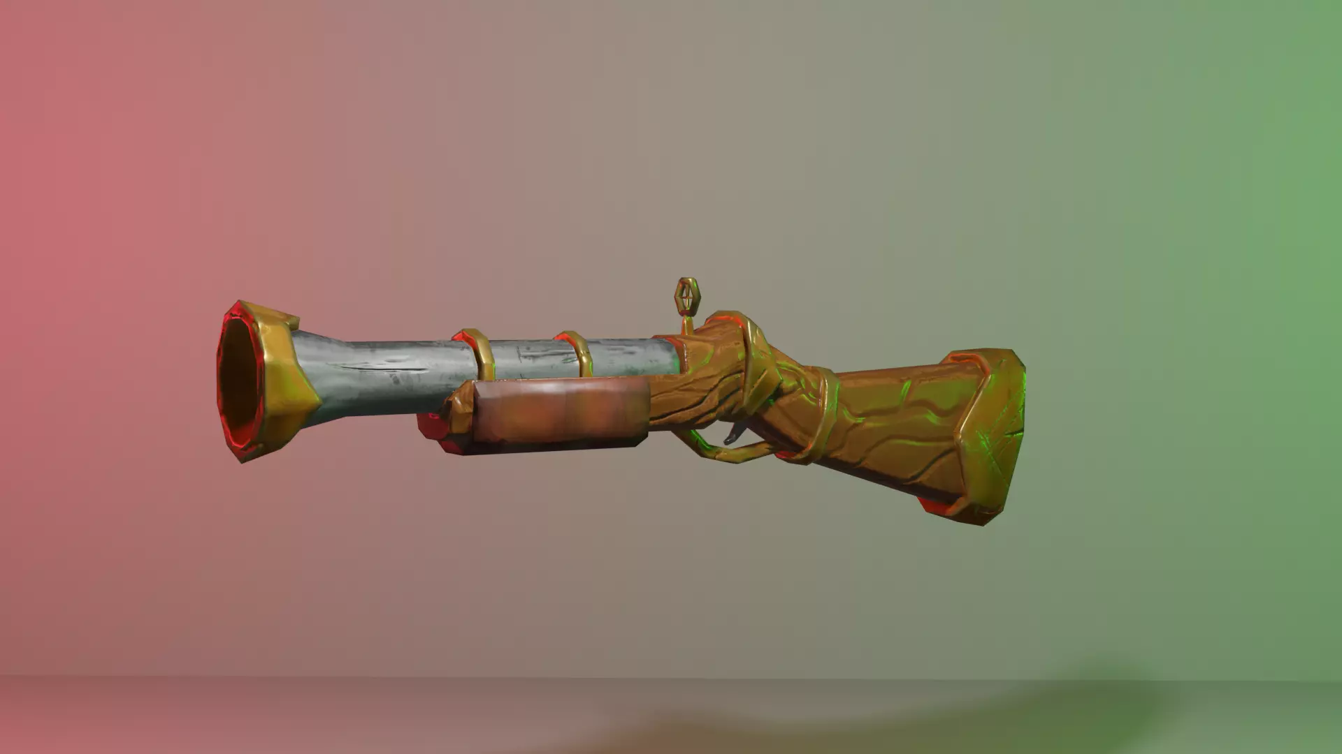 Gun Lowpoly Low-poly 3D model_0