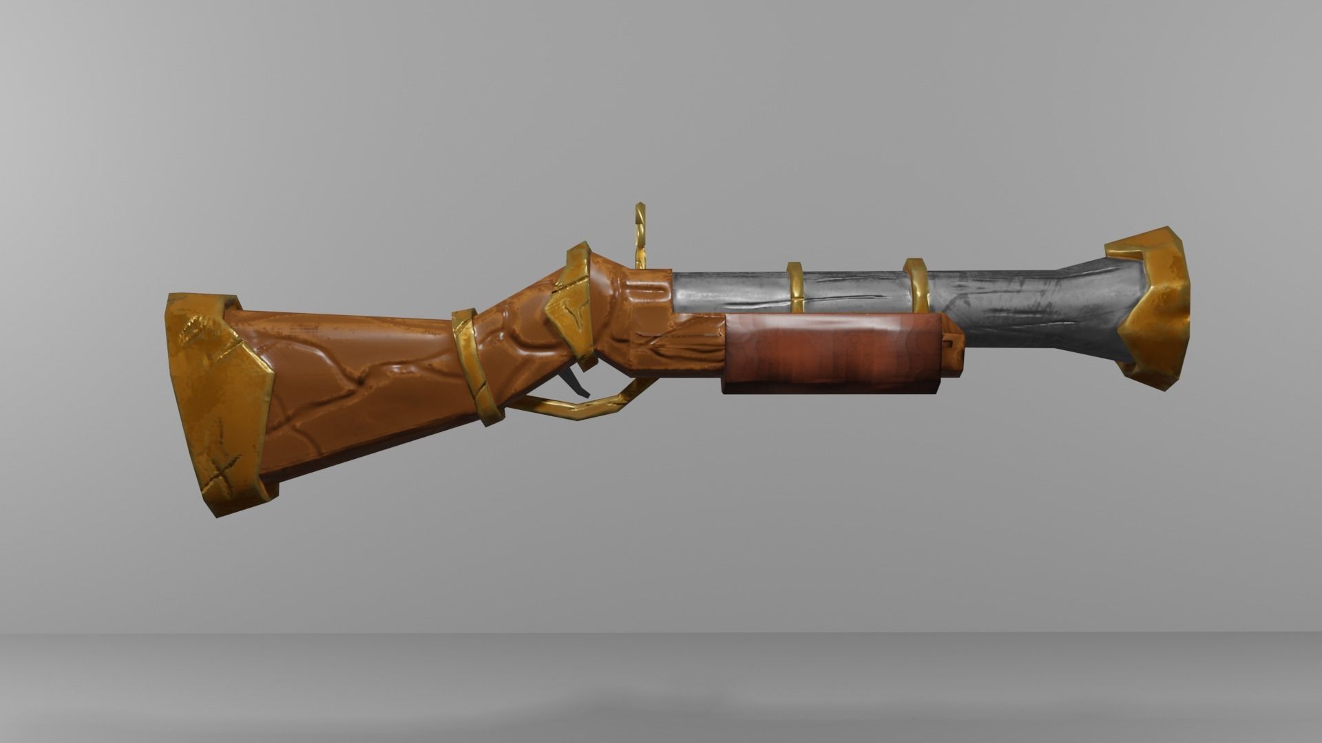 Gun Lowpoly Low-poly 3D model_3