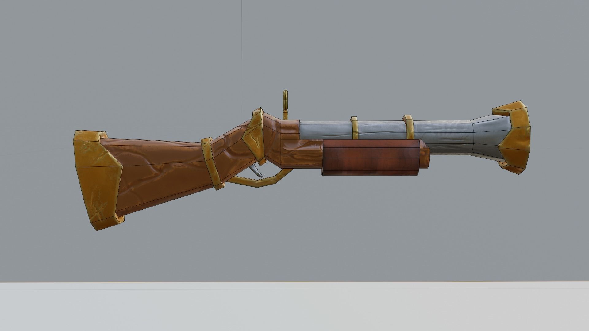 Gun Lowpoly Low-poly 3D model_6