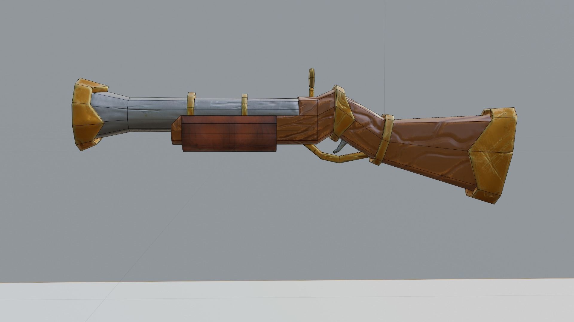 Gun Lowpoly Low-poly 3D model_10