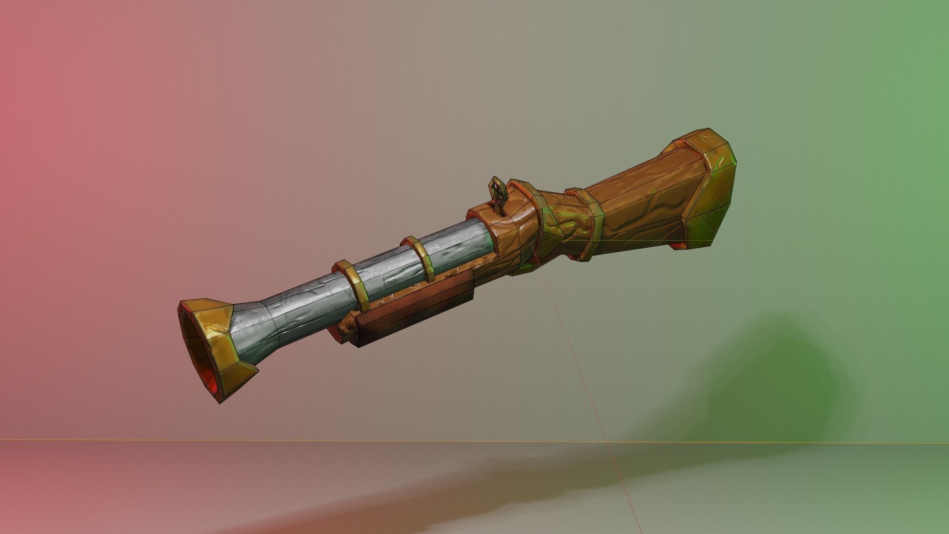 Gun Lowpoly Low-poly 3D model_4