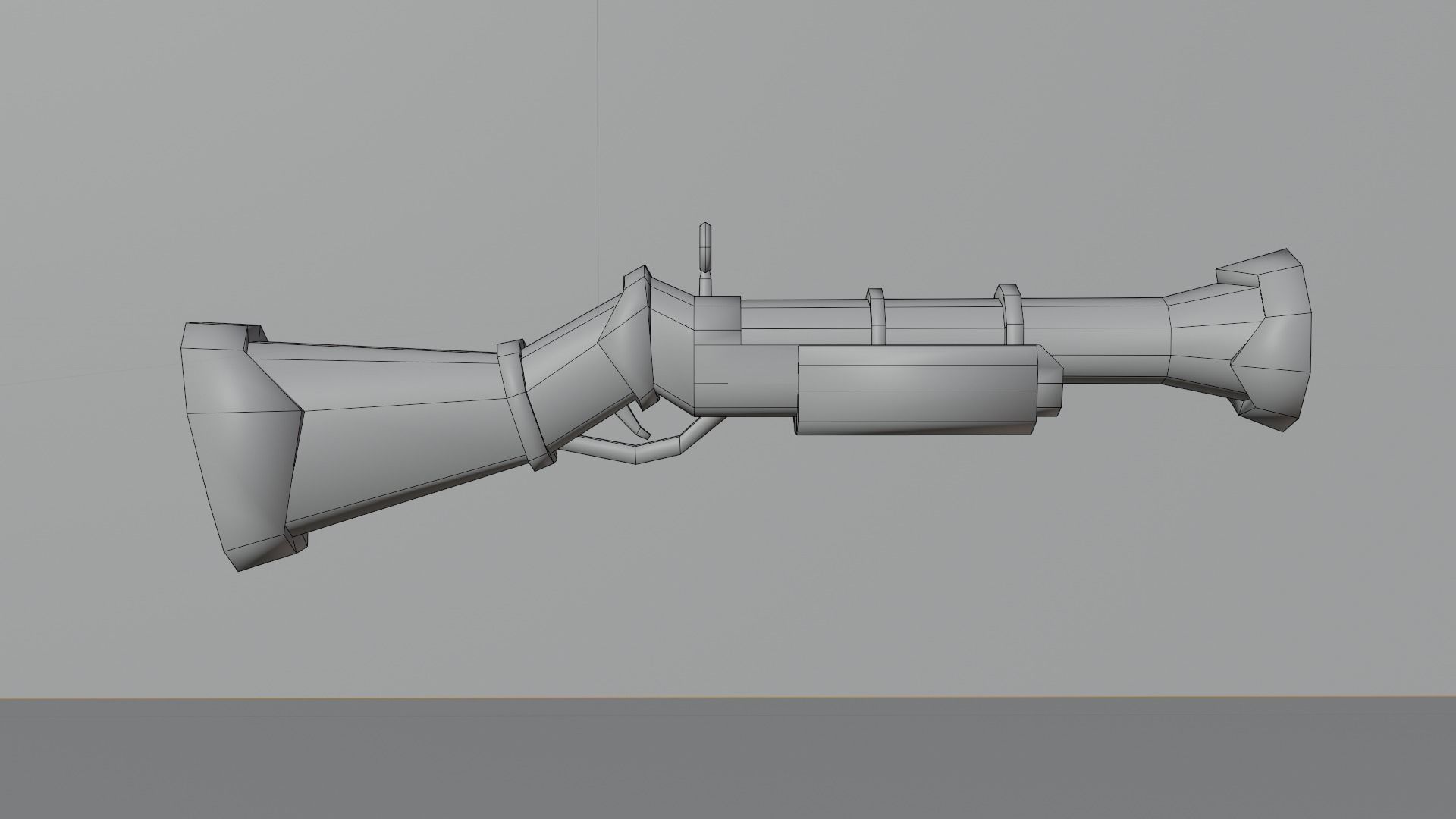 Gun Lowpoly Low-poly 3D model_7