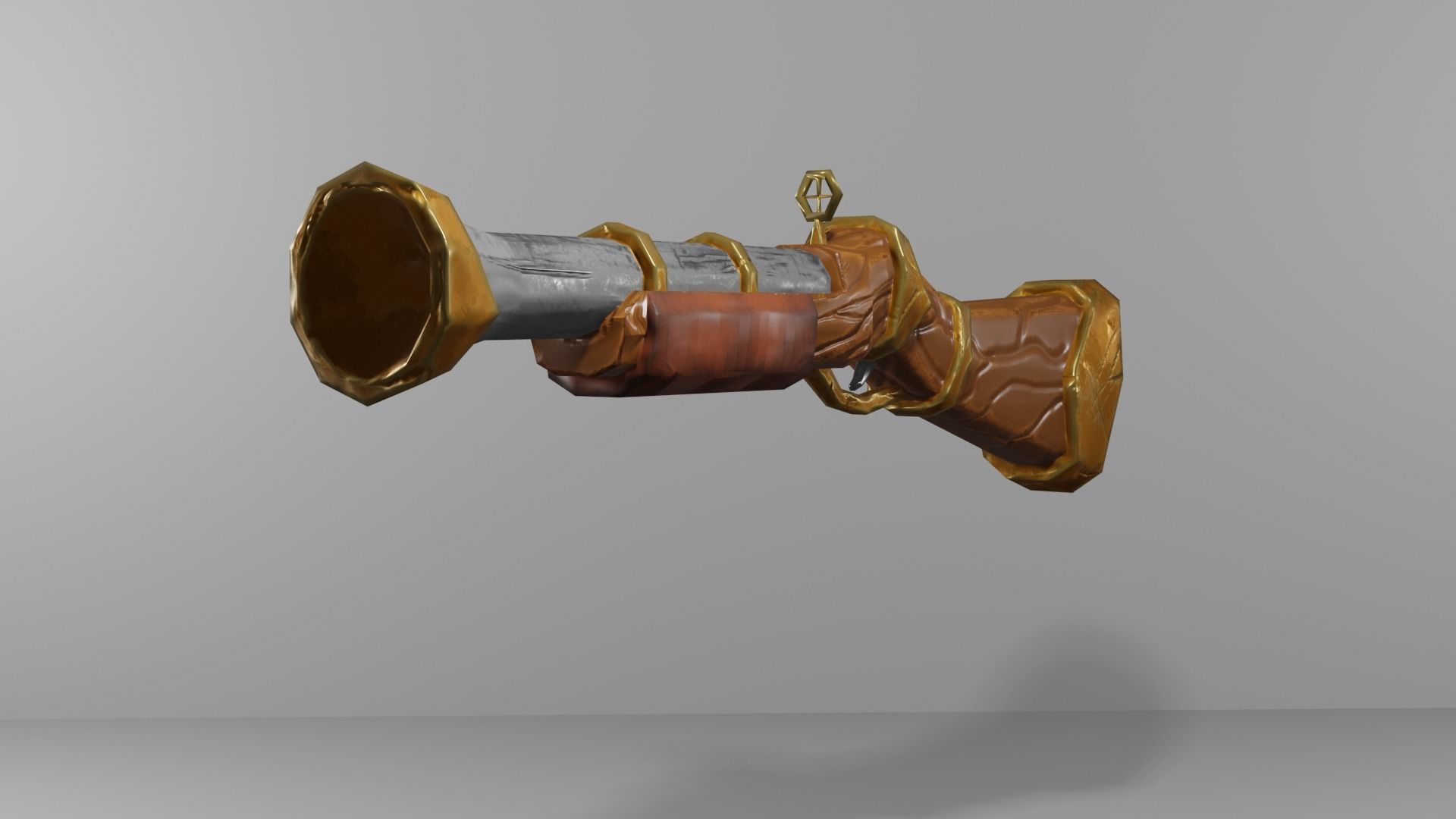 Gun Lowpoly Low-poly 3D model_11