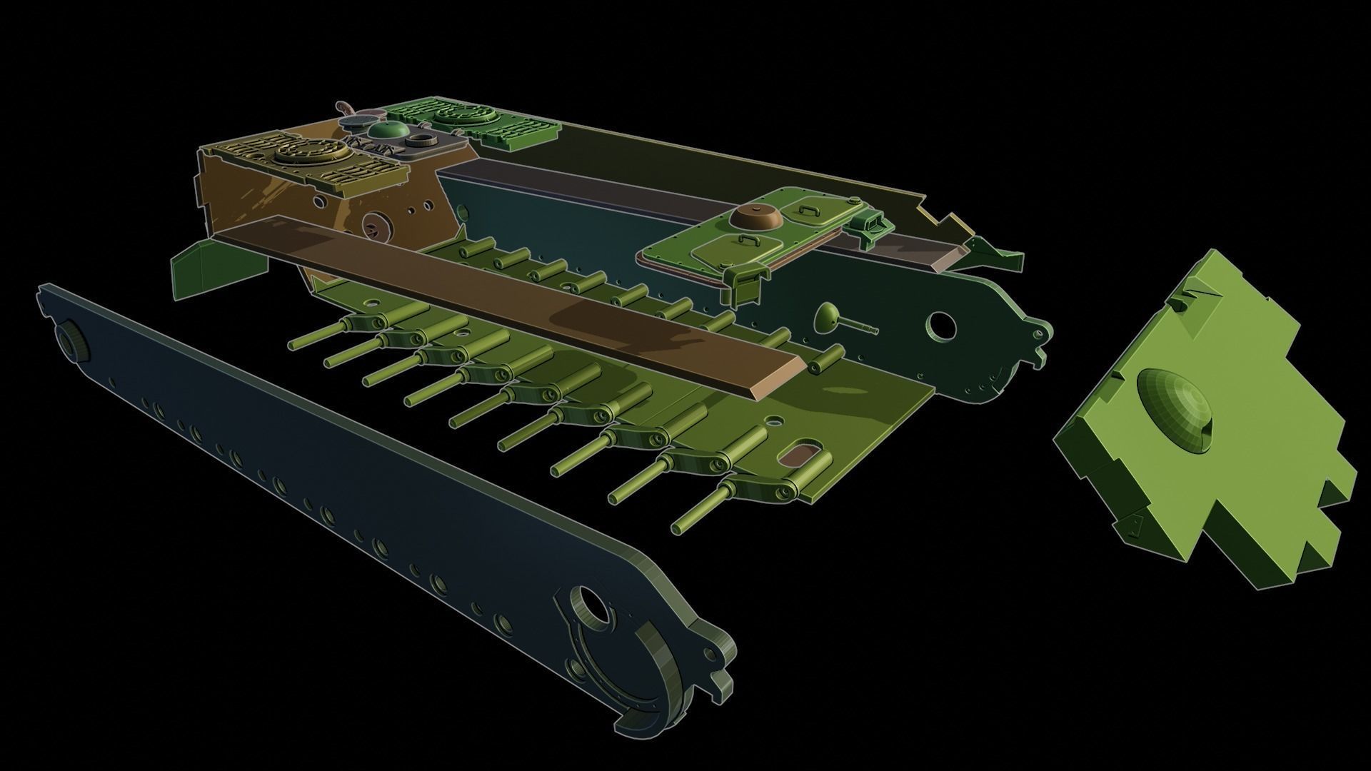 King Tiger 2 tanks 3D print model_12