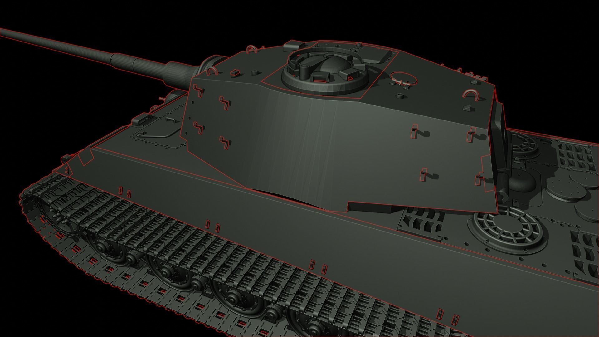 King Tiger 2 tanks 3D print model_10