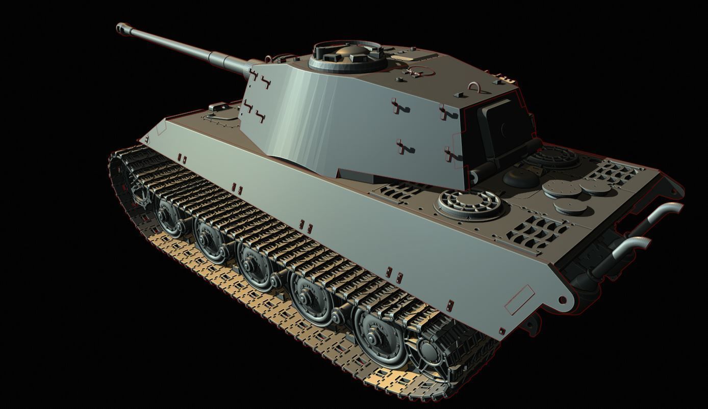 King Tiger 2 tanks 3D print model_1