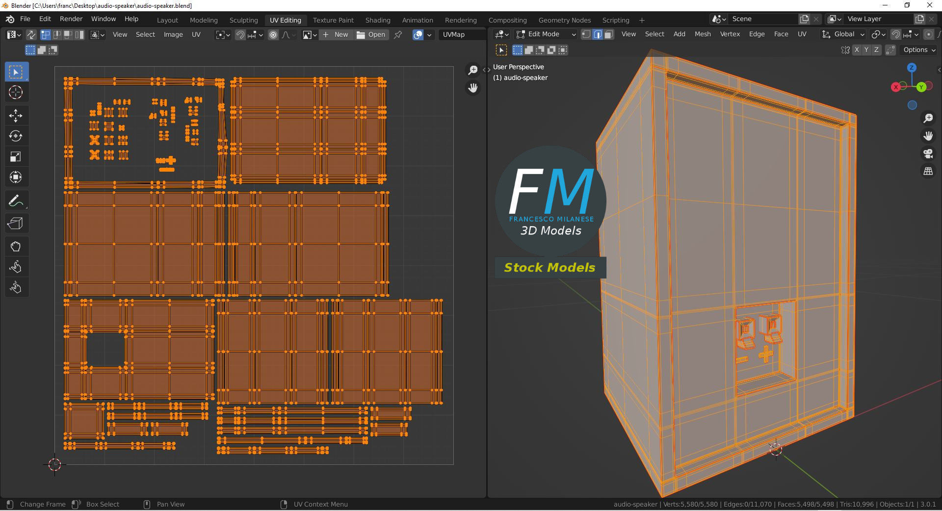 Audio speaker 3D model_10