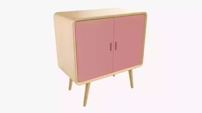 Wooden cabinet with drawers 02
