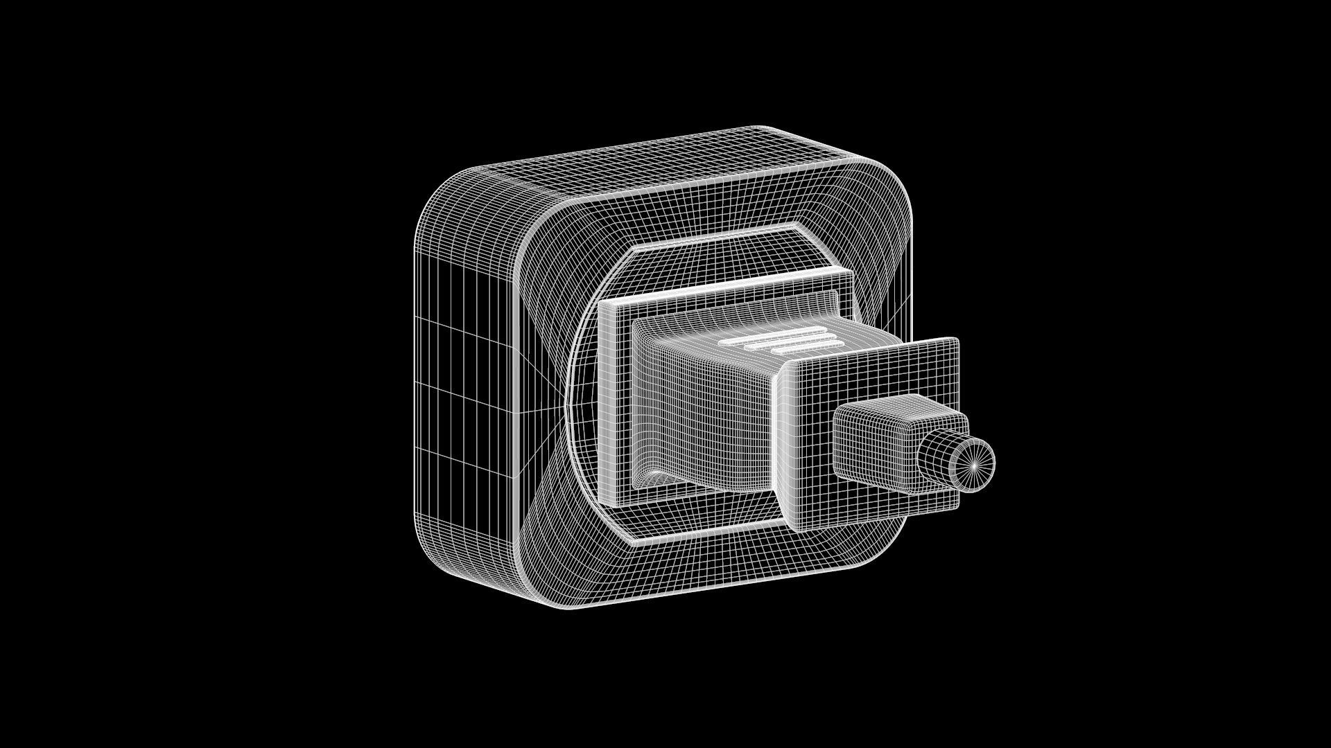 Electrical Plug and Socket - Type A Low-poly 3D model_9