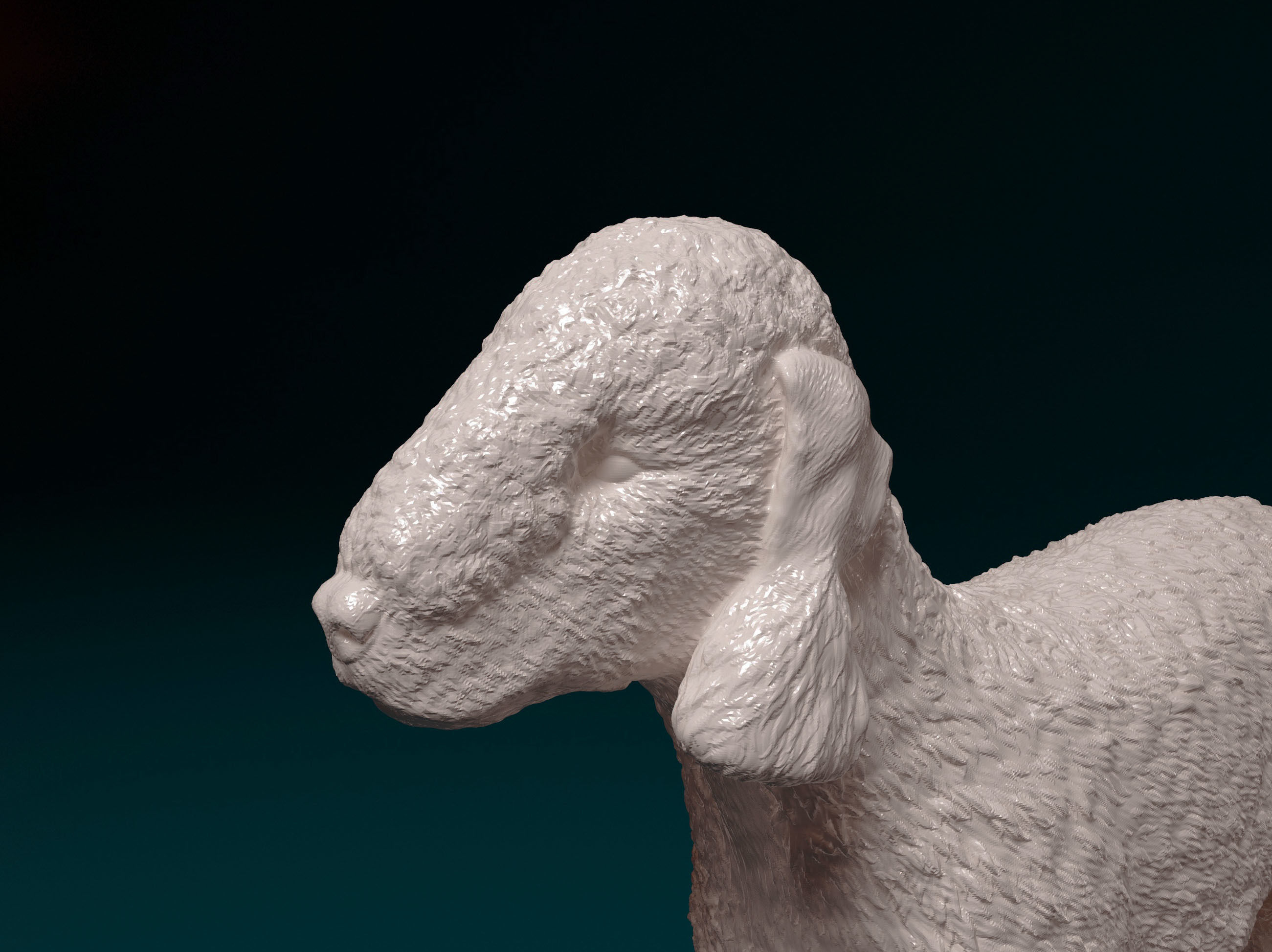 Bedlington terrier 3D print model_3