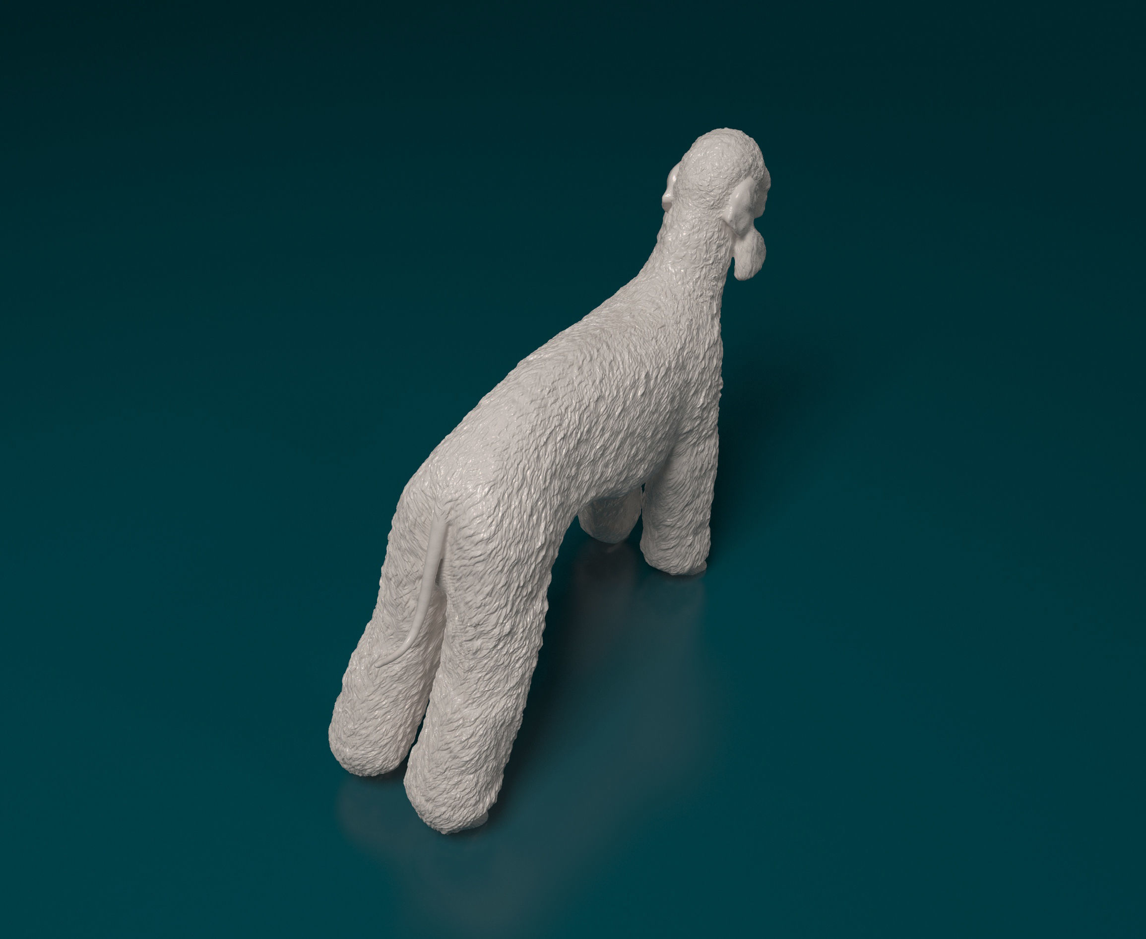Bedlington terrier 3D print model_6