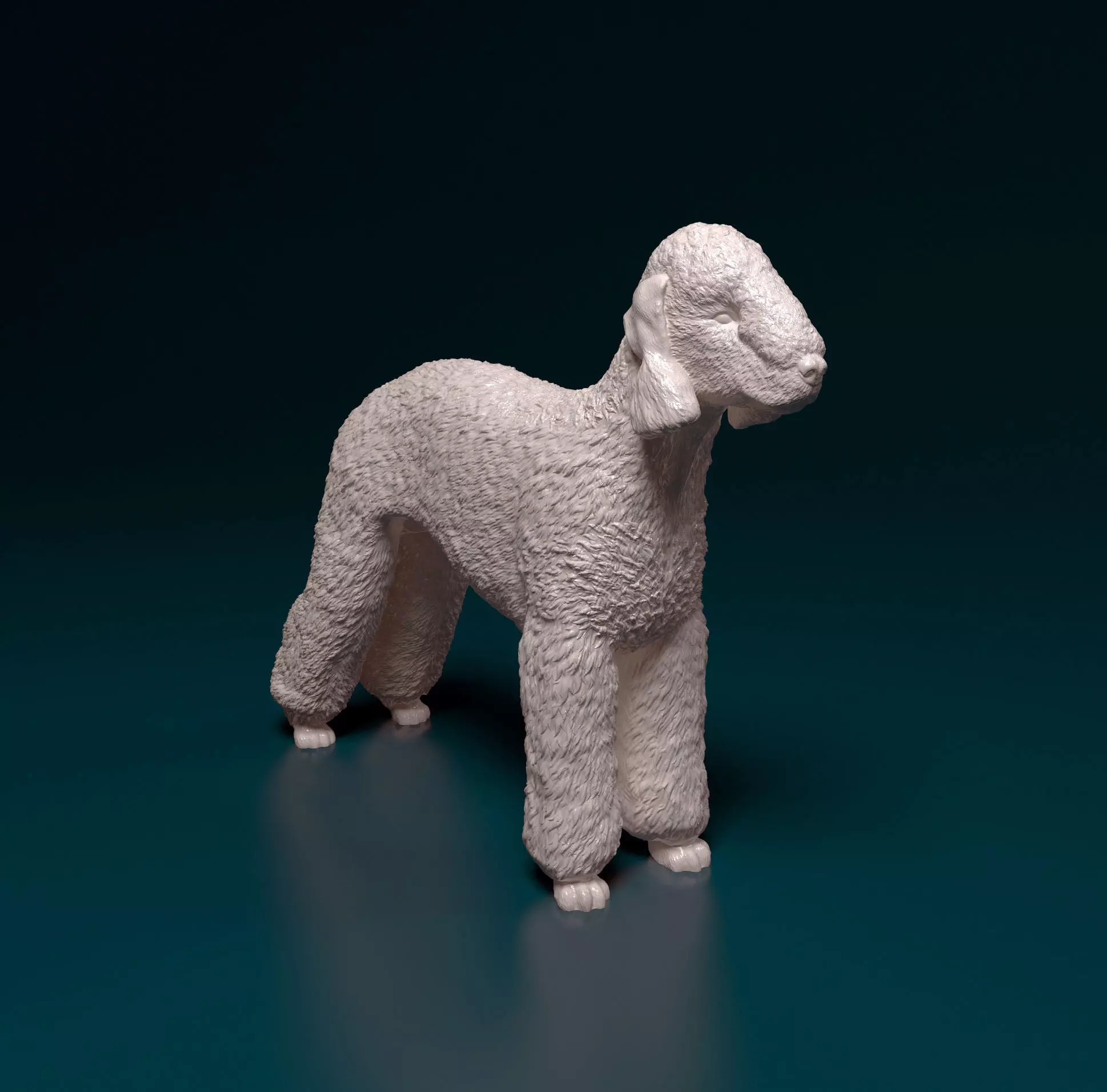 Bedlington terrier 3D print model_0