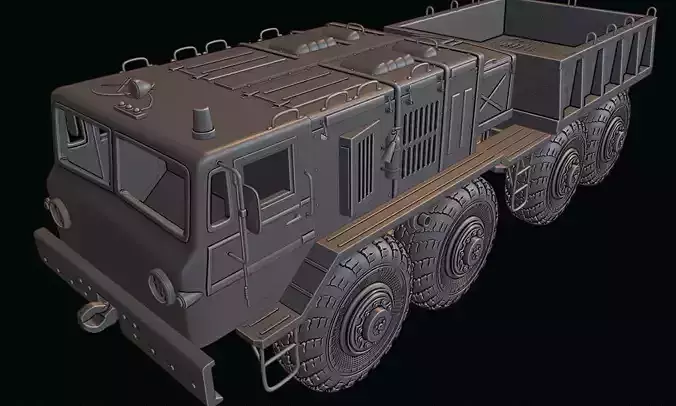 maz 537 truck 3D print model