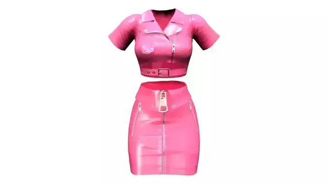Pink Leather Outfit