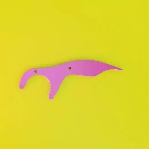 REUSABLE FLOSSER - FLOSS HOLDER 3D print model_0