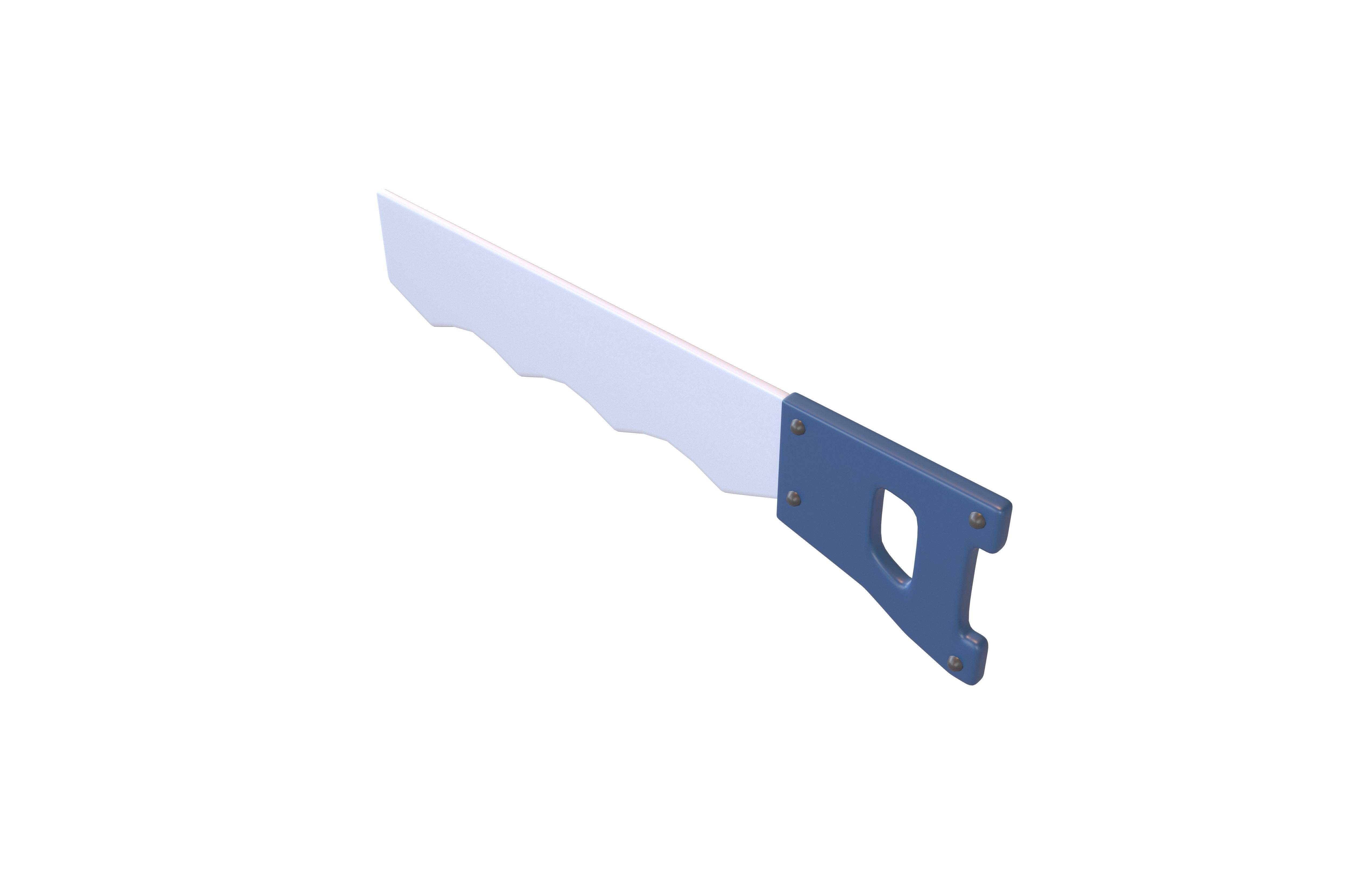 Cartoon Hand Saw v1 001 Low-poly 3D model_2
