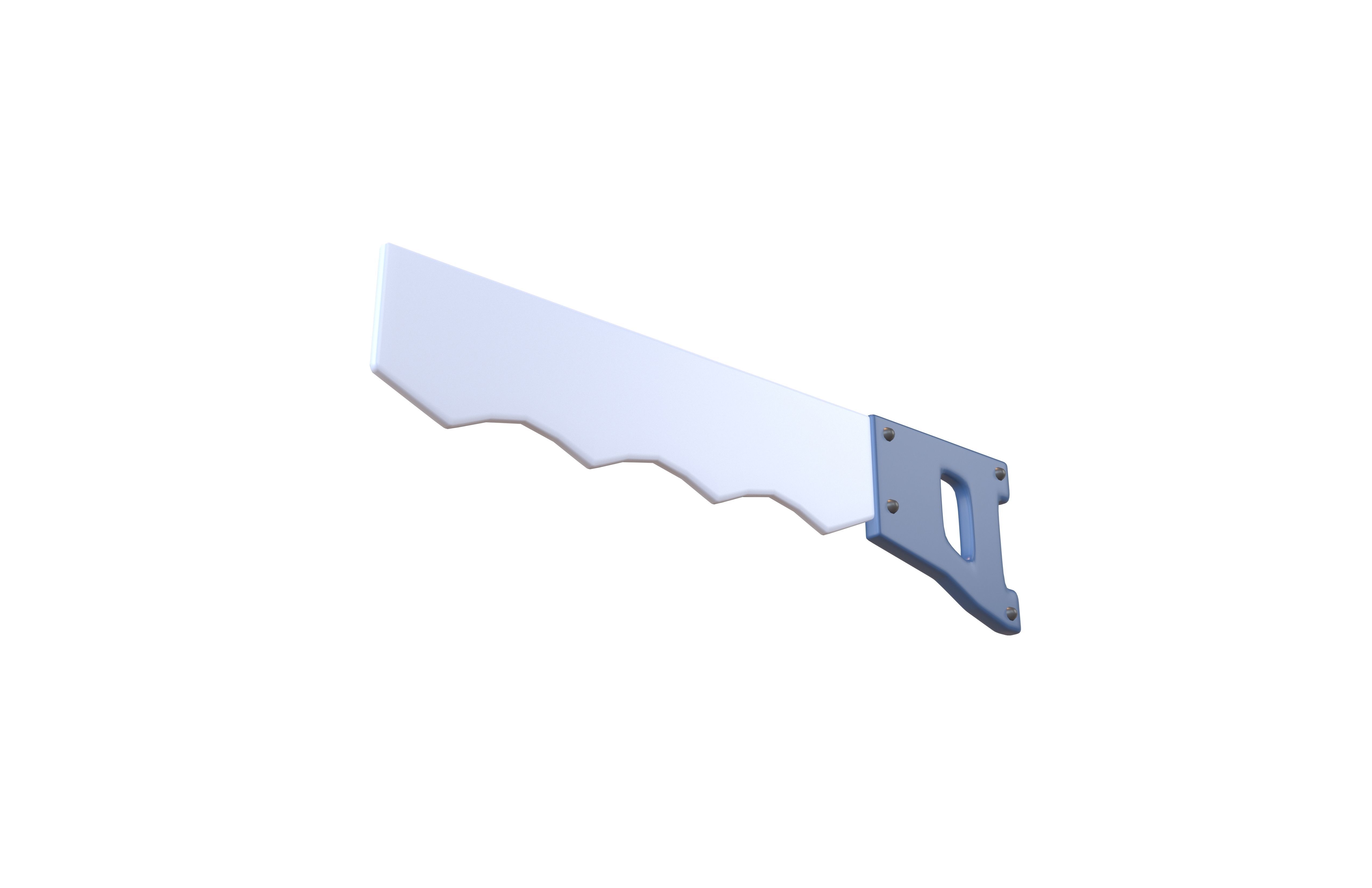 Cartoon Hand Saw v1 001 Low-poly 3D model_3
