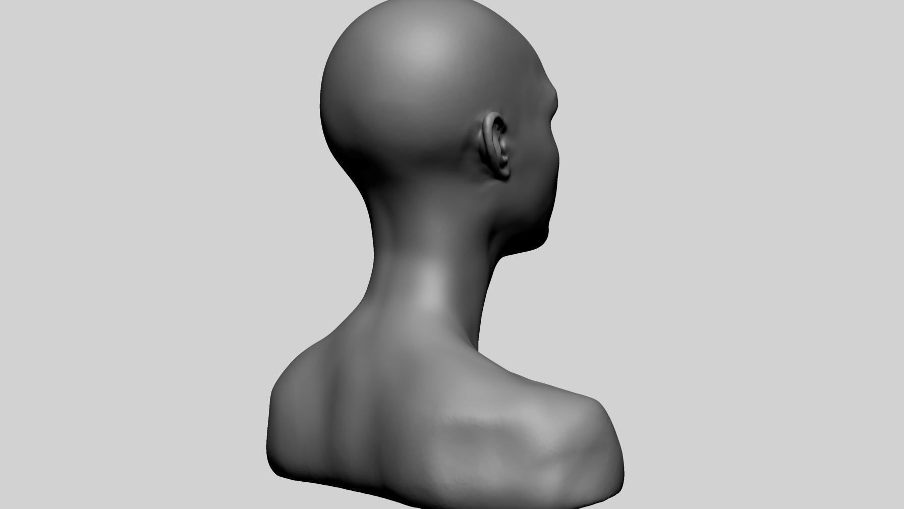 Female Head v18 3D model_4