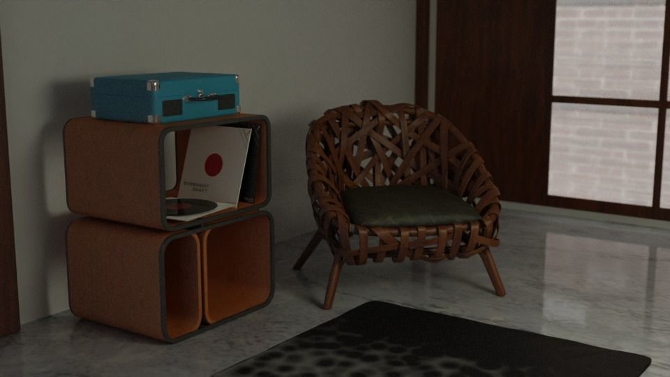 Record Player 3D model_2