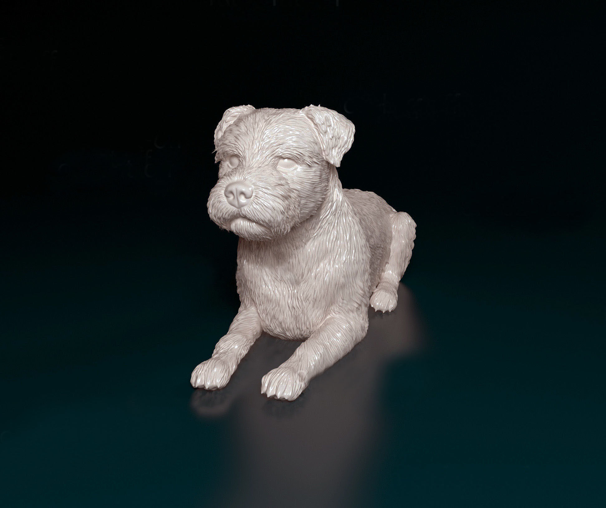 Border terrier 3D print model_4