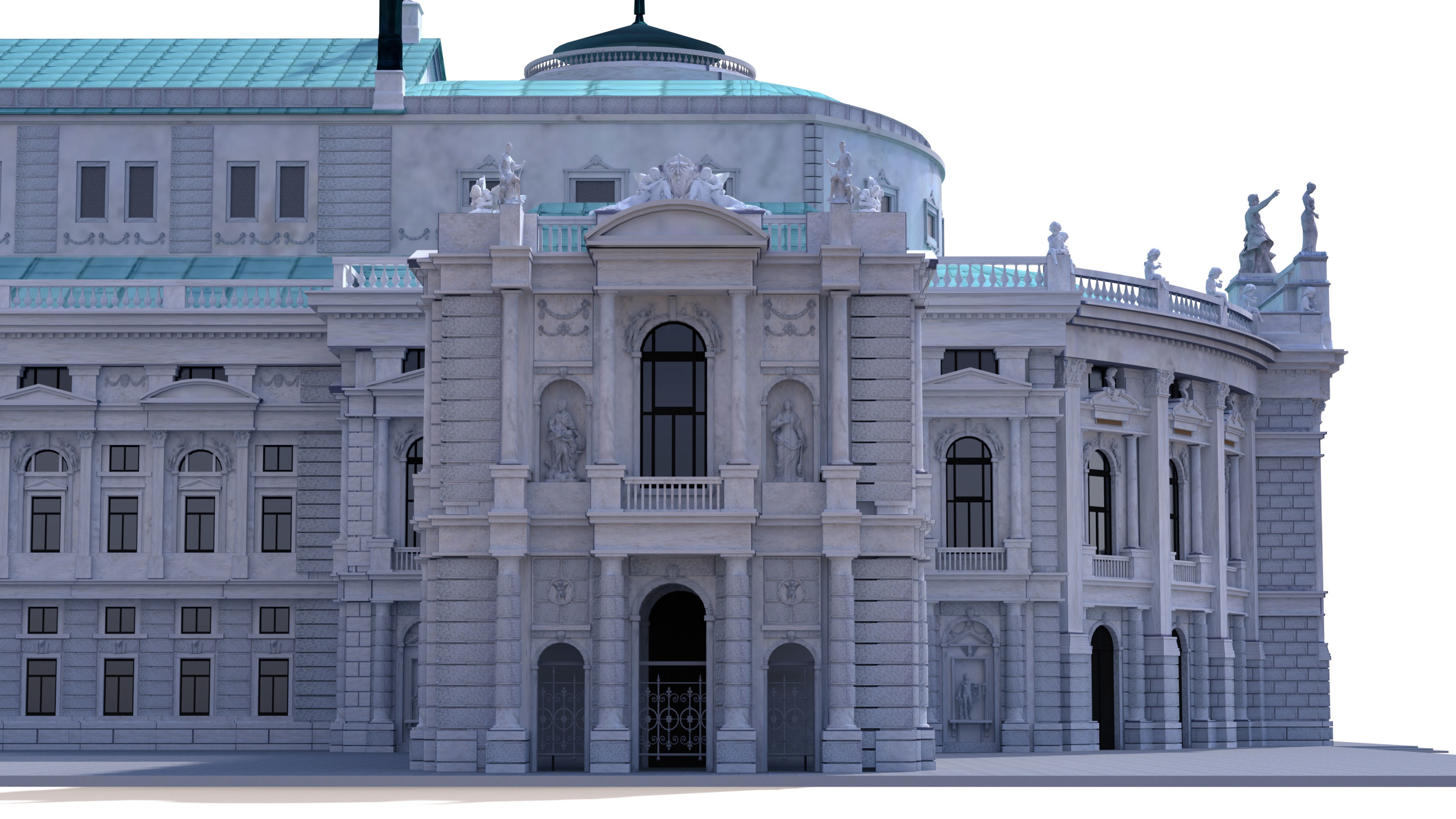 Burgtheater - Vienna Austria 3D model_8