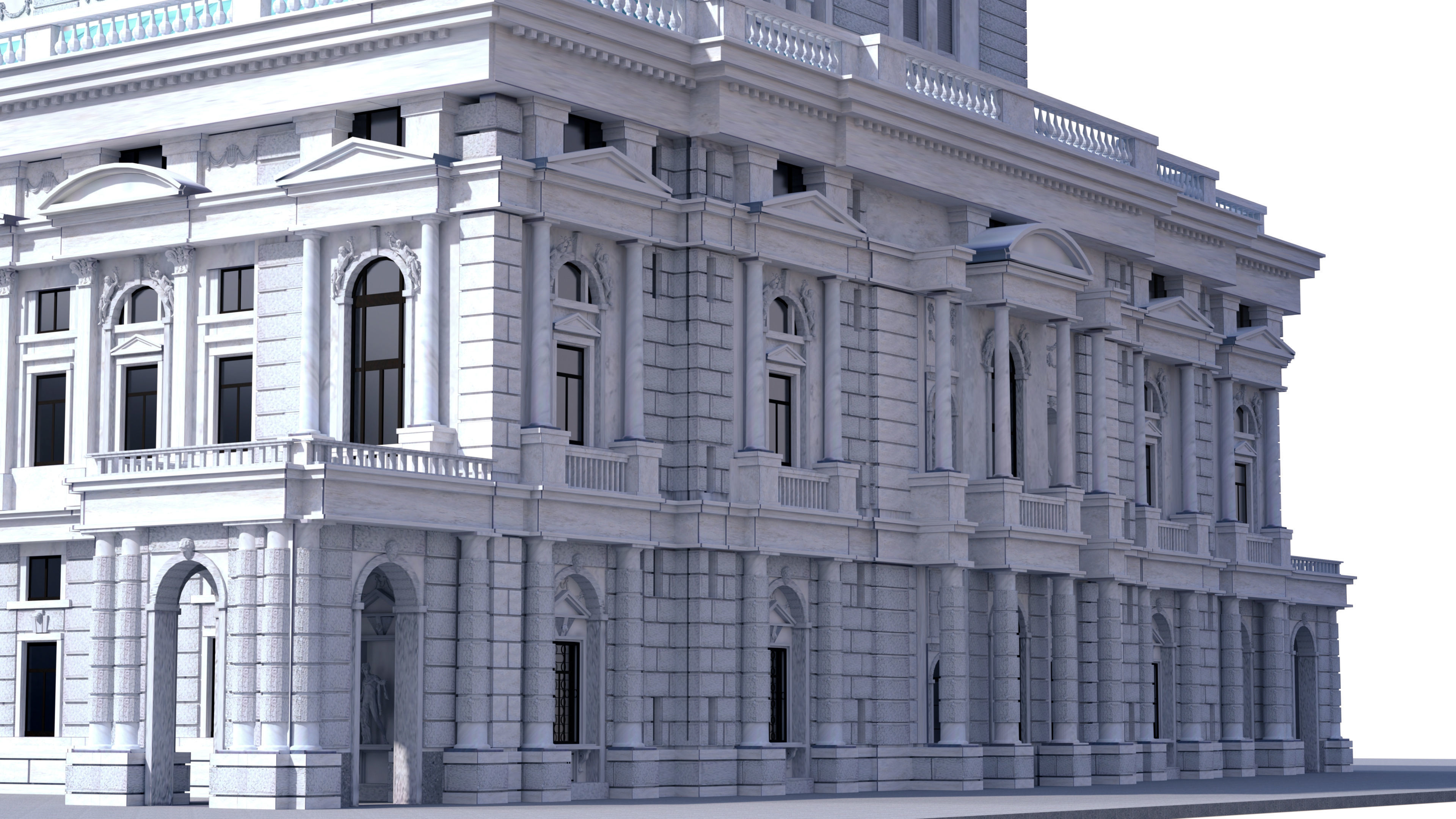 Burgtheater - Vienna Austria 3D model_9