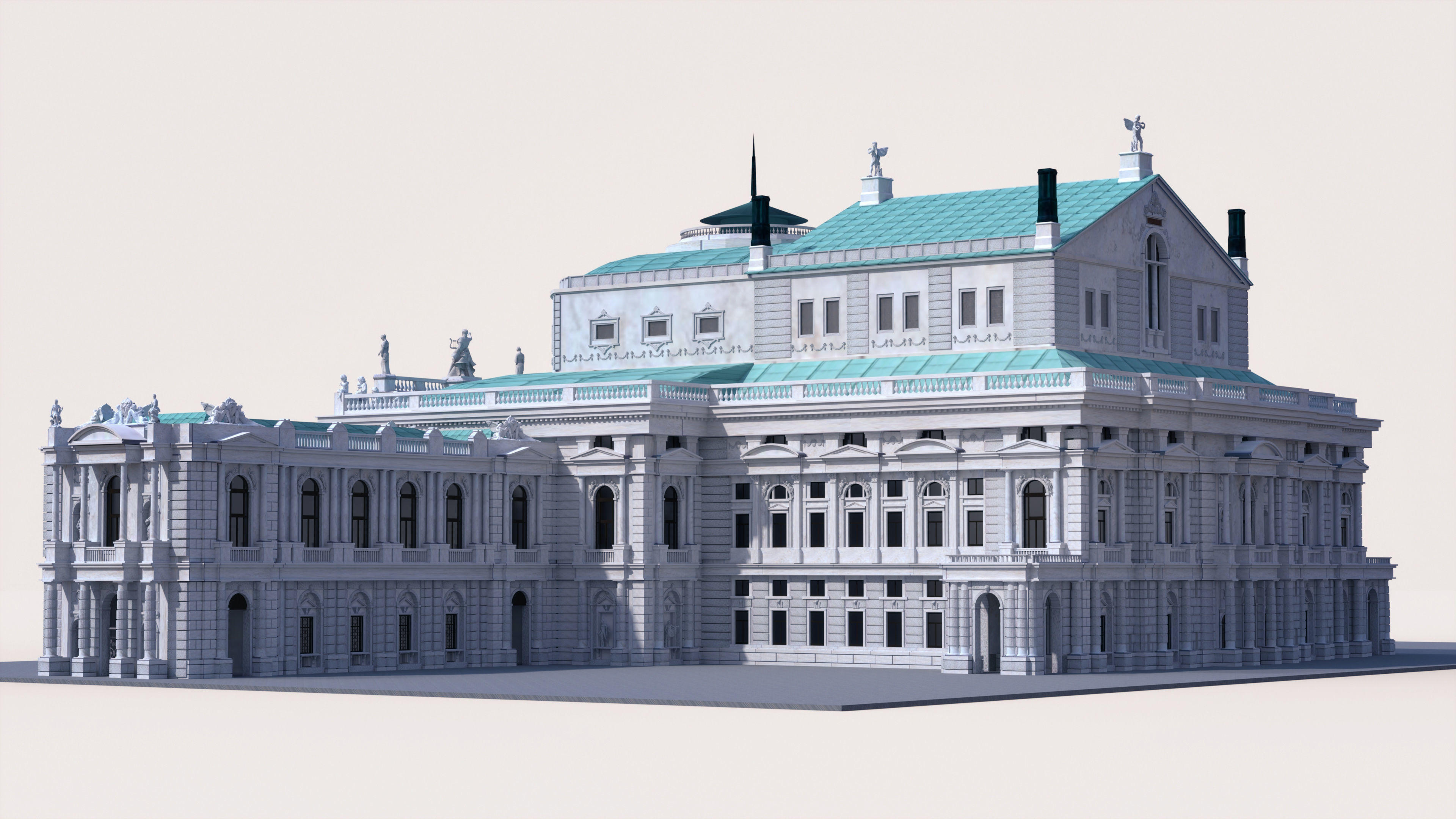 Burgtheater - Vienna Austria 3D model_10