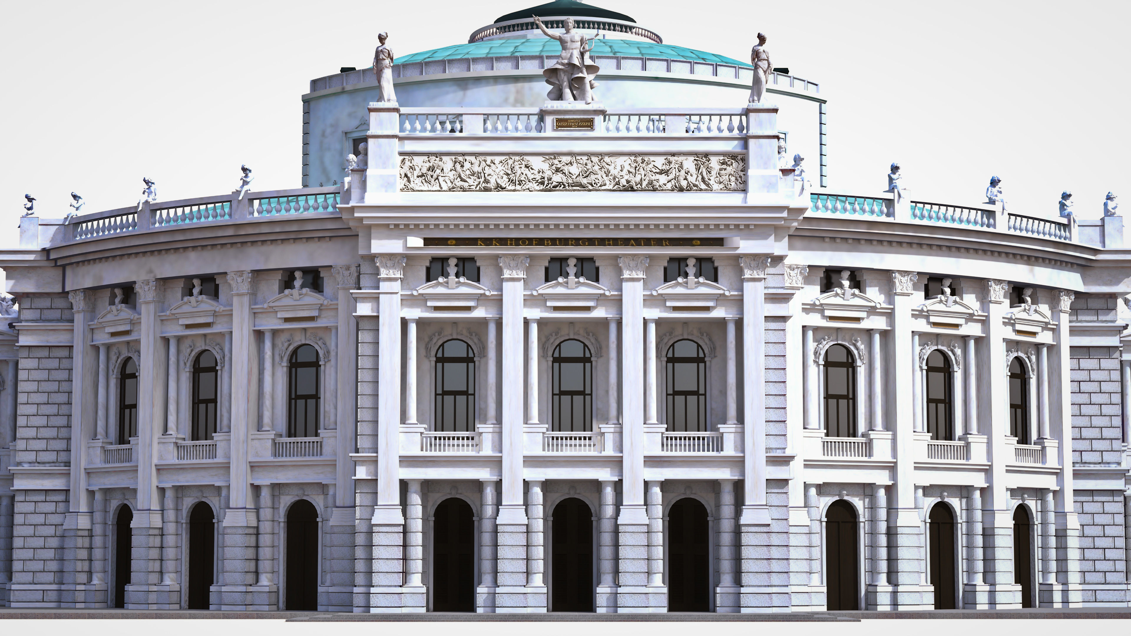 Burgtheater - Vienna Austria 3D model_1