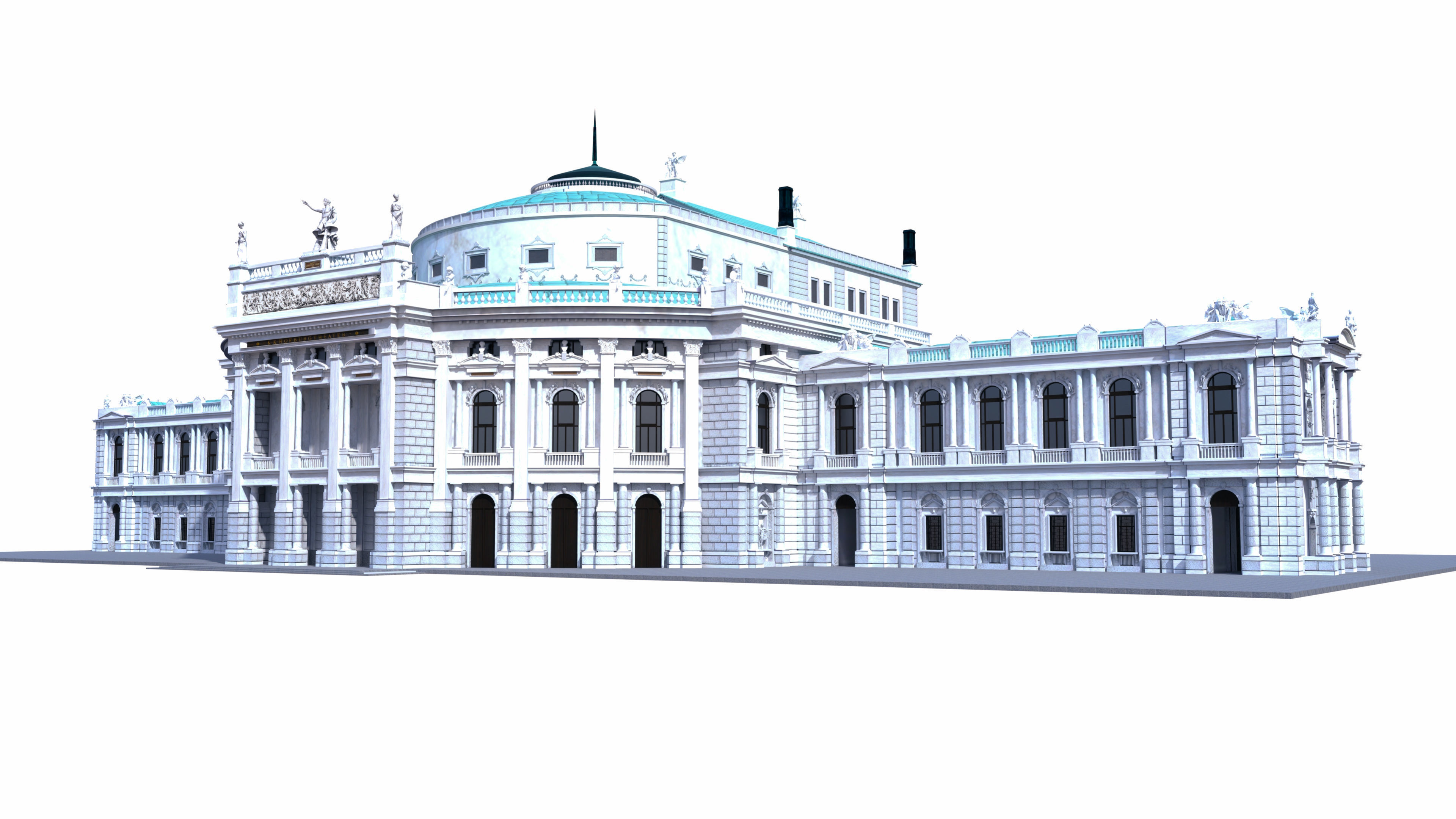 Burgtheater - Vienna Austria 3D model_3
