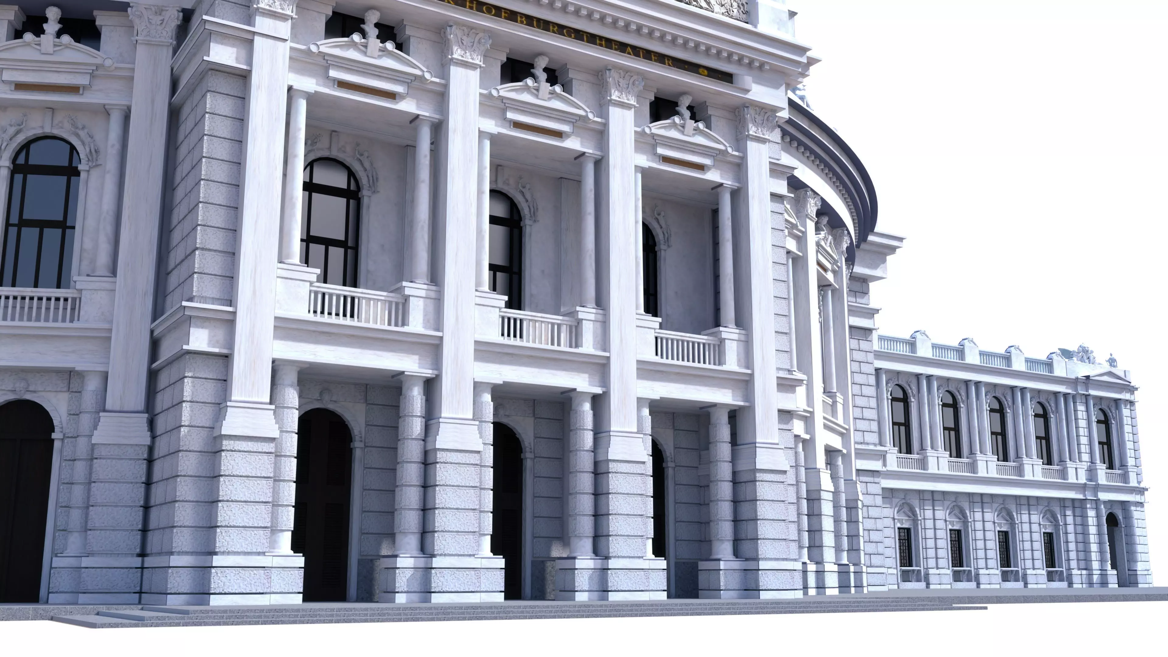 Burgtheater - Vienna Austria 3D model_0