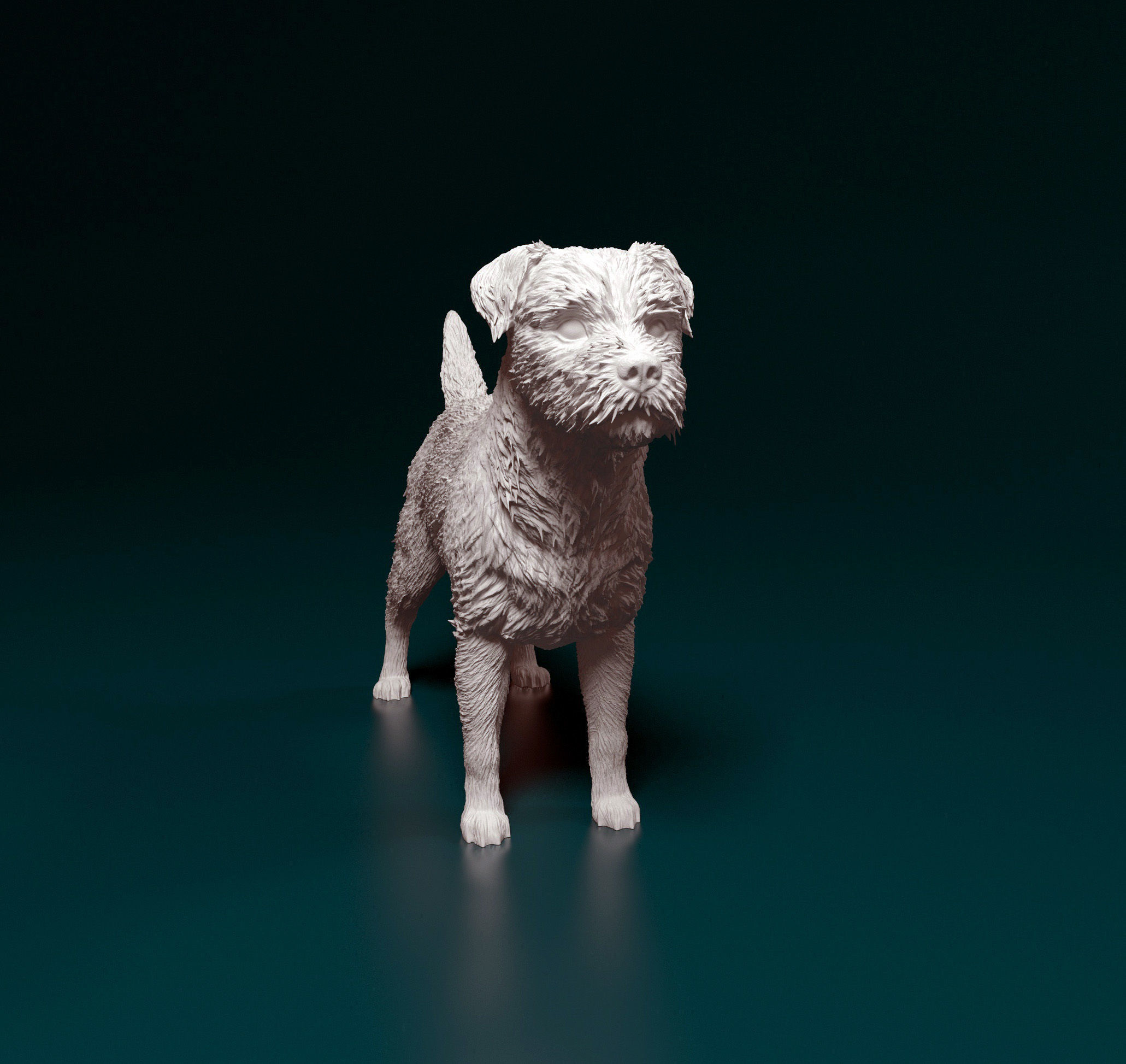 Border terrier 3D print model_1