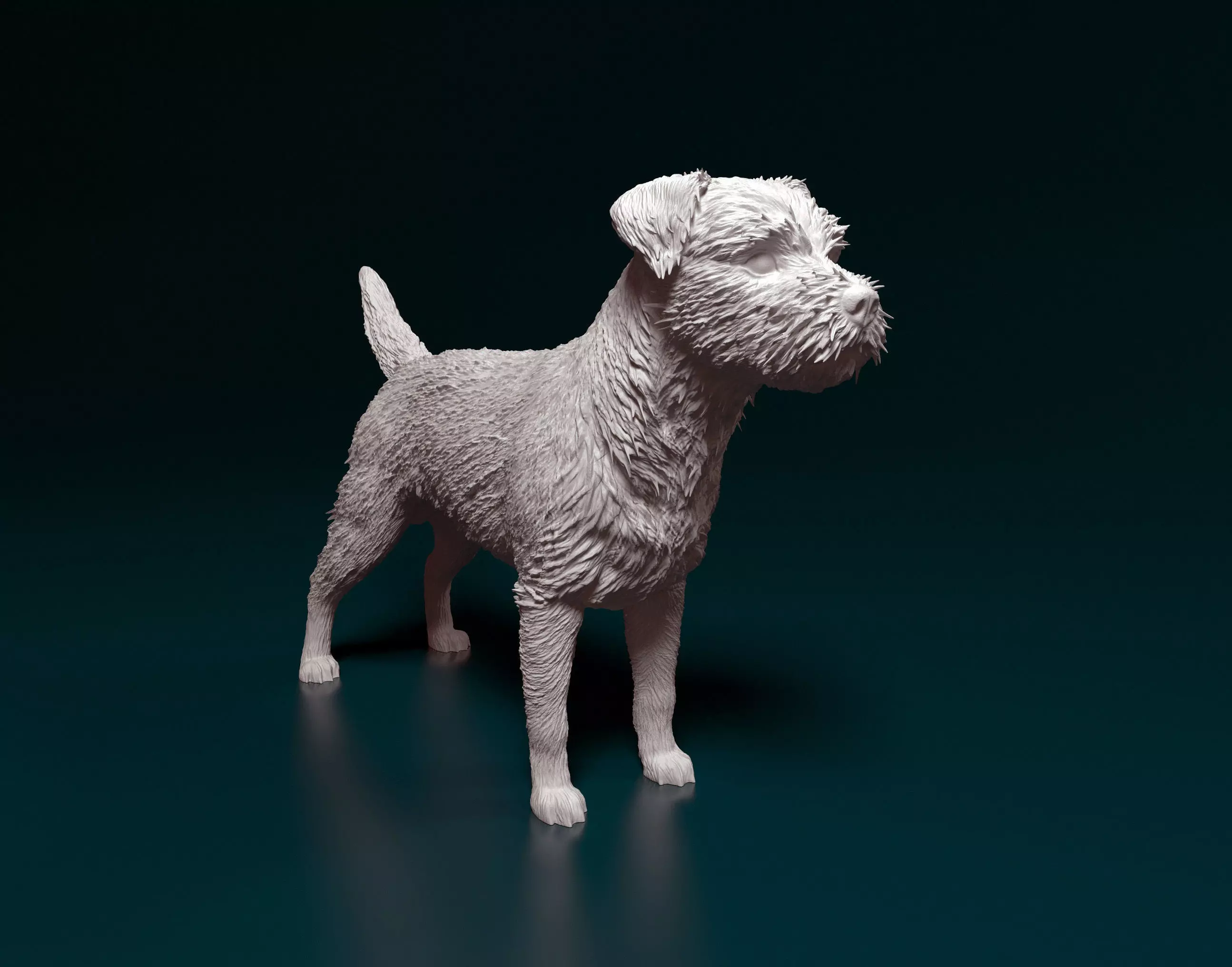 Border terrier 3D print model_0