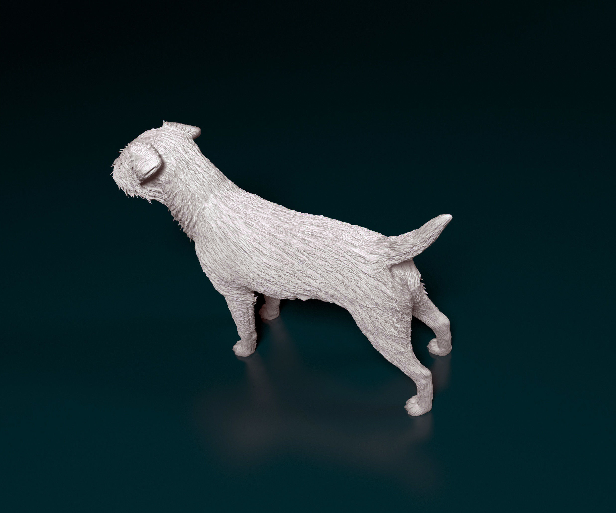 Border terrier 3D print model_5