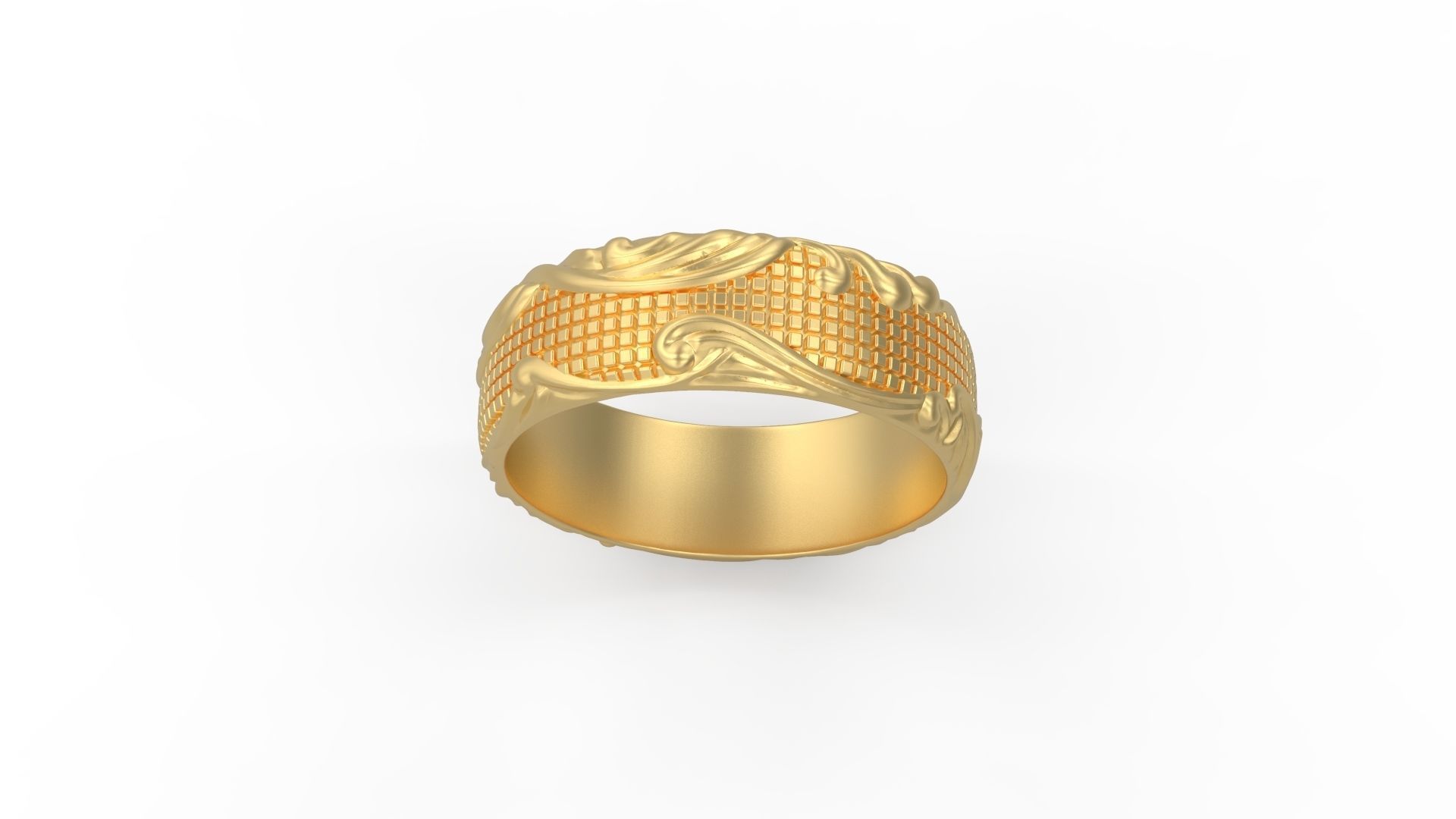 David Yurman Waves Band Ring 3D print model_2