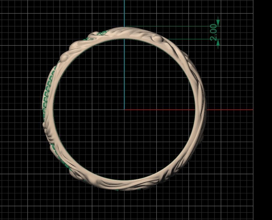 David Yurman Waves Band Ring 3D print model_5